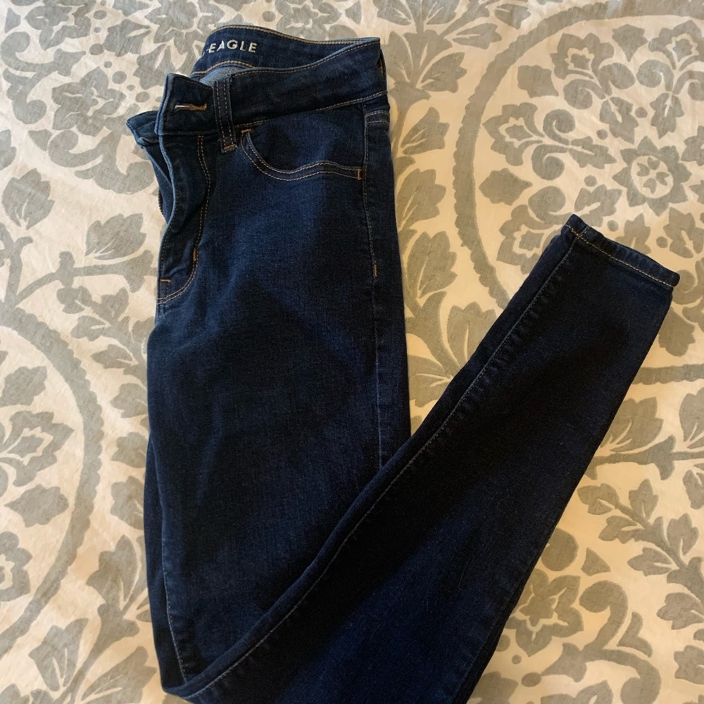 American Eagle Hi-Rise Jeggings Dark Rinse